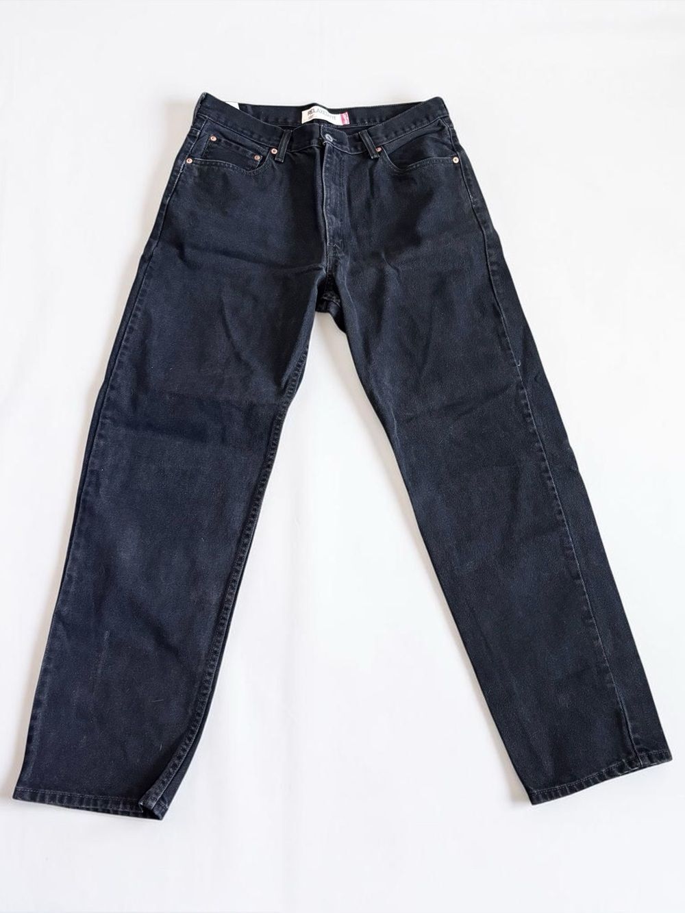 Levi's 550 Relaxed Fit Black Jeans Men's 36x34 Straight Leg Denim